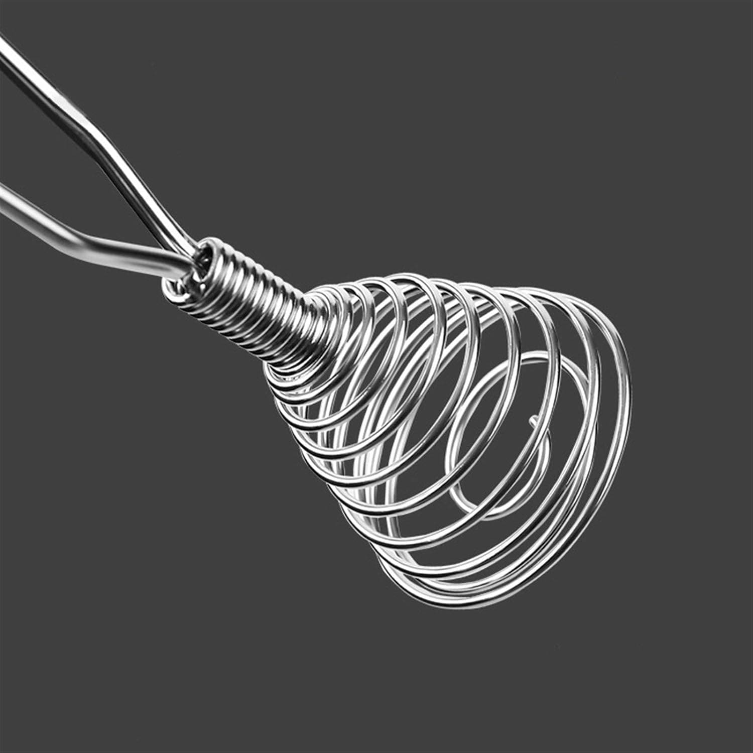 Spiral Head Egg Beater, Stainless Steel Spring Swirling Beater, Hand Mixer Kitchen Tool for Mixing, Manual Hand Mixer