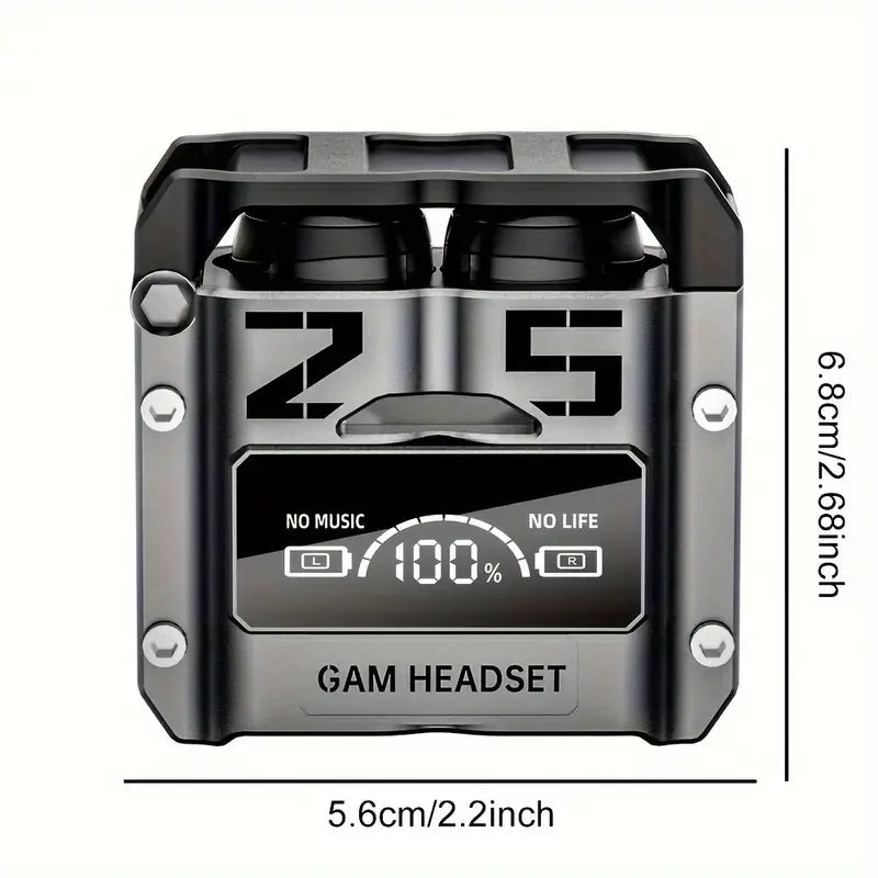 M25 Gaming Wireless Earbuds, TWS Wireless Headphones Earphones, Bluetooth Touch Control Noise Reduction Stereo Earbuds, Stereo Sports Waterproof Earbuds With MIC