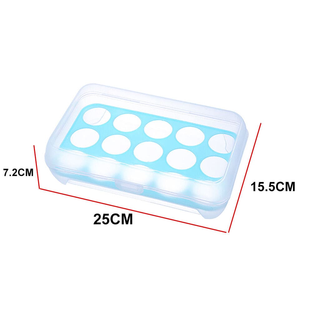 Transparent 15 Frame Egg Box, Refrigerator Egg Preservation Storage Box, Portable Egg Holder Box With Lid, Drawer Egg Carton Box, Anti-collision Plastic Egg Compartment Egg Tray, Baby Bag Egg Holder, Large Capacity Fridge Eggs Storage Box