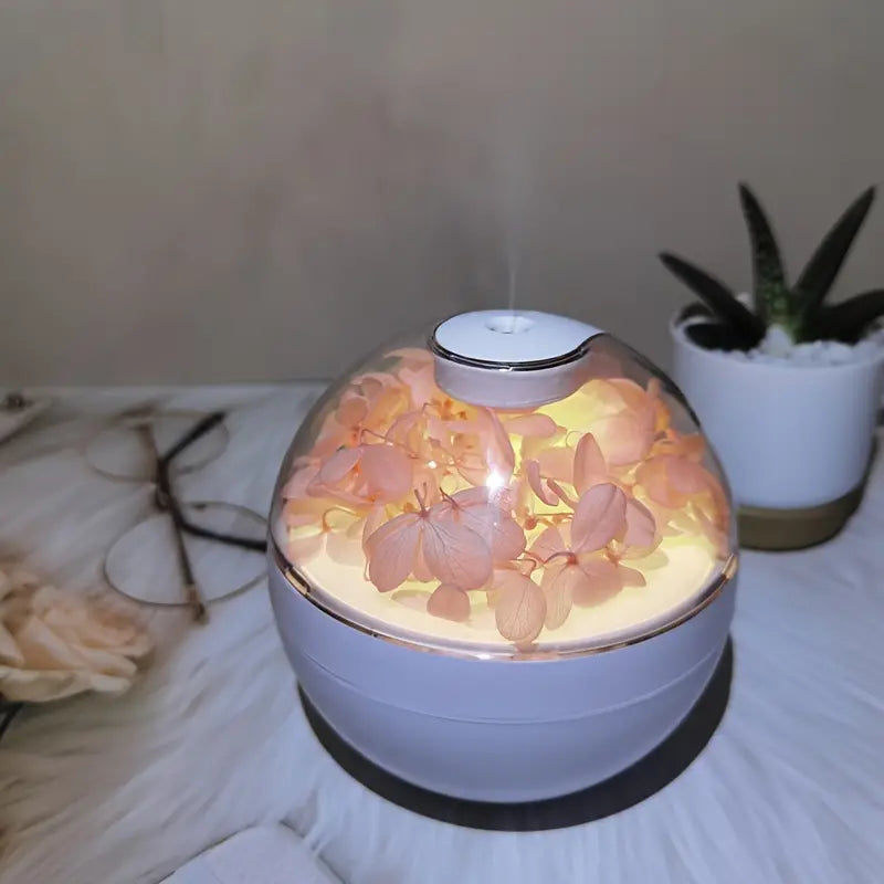 Eternal Flower Humidifier, Mini Aroma Diffuser, Home Ultrasonic Mist Maker Fogger, Desktop Humidifier For Office Dormitory And Vehicle, Portable Air Freshener, Light USB Mute Air Humidifier, Essential Oil Diffuser