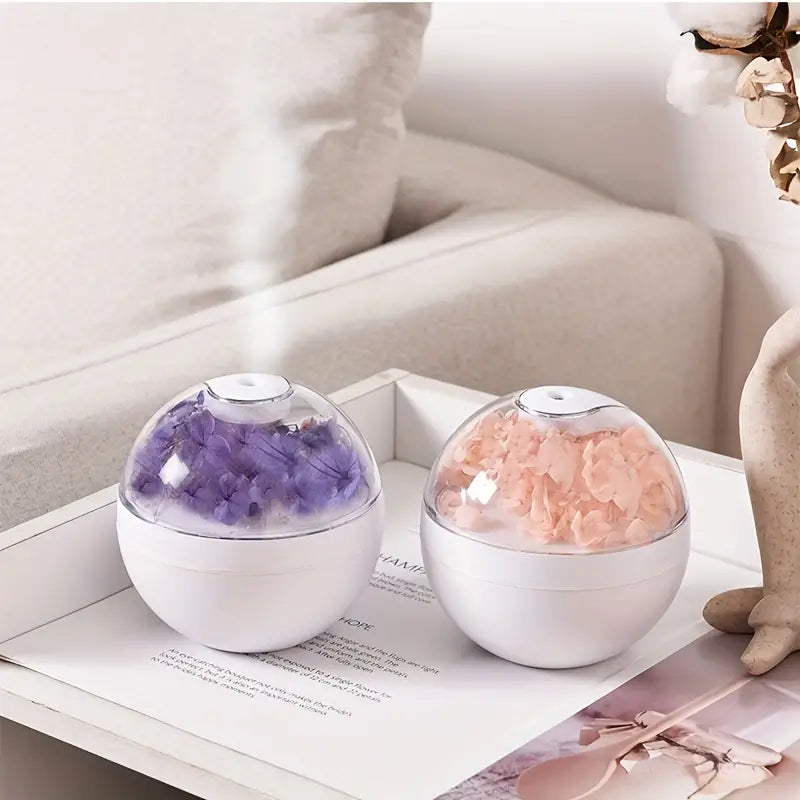 Eternal Flower Humidifier, Mini Aroma Diffuser, Home Ultrasonic Mist Maker Fogger, Desktop Humidifier For Office Dormitory And Vehicle, Portable Air Freshener, Light USB Mute Air Humidifier, Essential Oil Diffuser