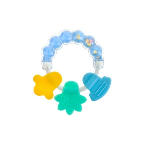 Baby Teething Chewable Ring, Grinding Silicone Rattles Teether Toy, Akuku Chewing Water Teething, Silicone Necklace Teethers, Baby Toy Food Grade Rattle Molar Silicone Teether