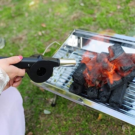 Manual Mini Air Blower, Portable Hand Powered BBQ Crank Fan, Barbecue Fire Bellows For Outdoor, Hand Cranked Air Blower, Portable BBQ Grill Fire Tool, Outdoor Cooking Fire Starter, Camping Ignition Outdoor Camping BBQ Air Blower