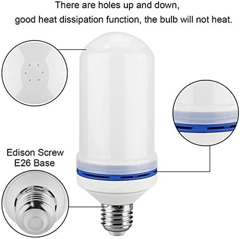 LED Flame Bulb, Yellow Flickering Lamp With Upside Down Effect, LED Dynamic Flame Effect Light, Indoor and Outdoor Home Decoration Flame Blub, Summer Flame LED Flame Light Bulb