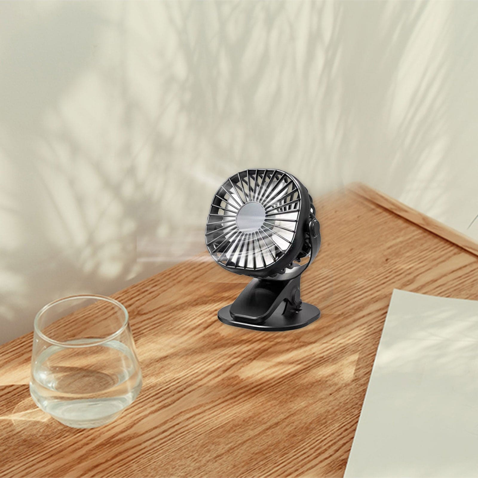 Mini Desk Flip Fan, 360° USB Fan Cooler Cooling Mini Fan, Ultra Quiet Desk Fan, Portable Air Circulating USB Fan, Portable Handheld Cooling Fan,  Rechargeable Battery Operated Table Fan With Clip