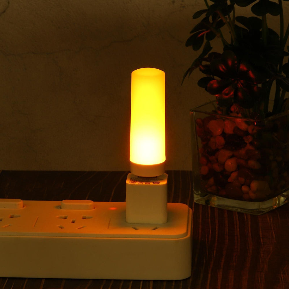 Led Flame Light, Flame Flashing Candle Light, Portable Mini Night Ligh ...