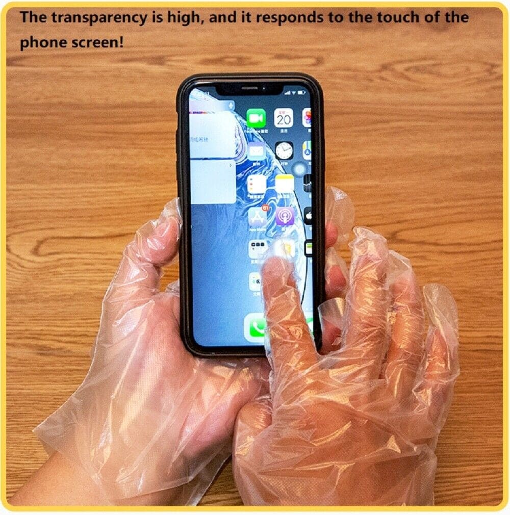 Set Of 100 Disposable Gloves, Transparent Hand Gloves, Food Grade Plastic Gloves, Plastic Dishwashing Gloves, Multipurpose Clear Disposable Gloves