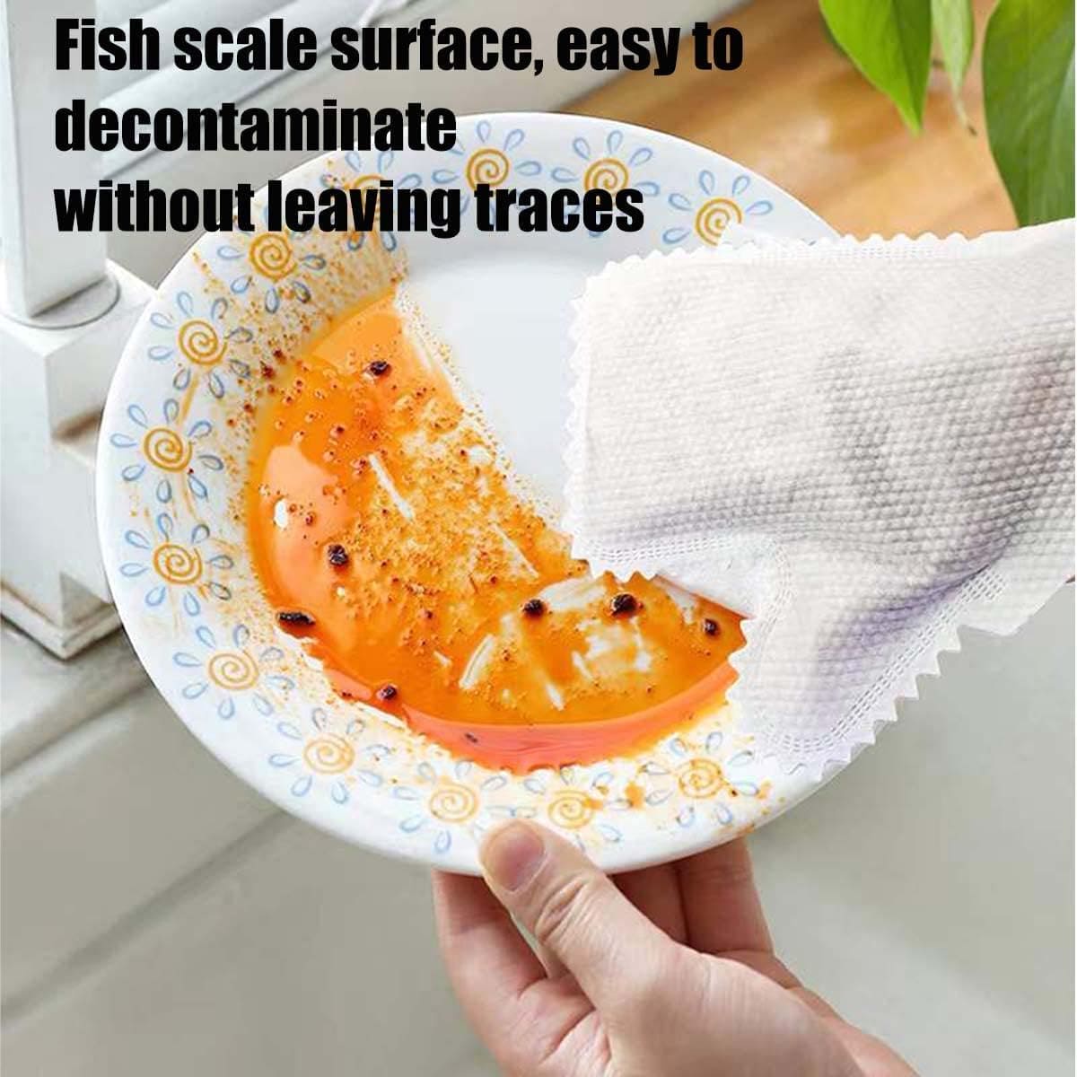 Set Of 10 Household Cleaning Gloves, Multifunctional Lazy Rags Gloves, Fish Scale Cleaning Duster Gloves, Multipurpose Kitchen Bathroom Household Cleaning Duster, Wet and Dry Dual-use Cloth, Reusable Non Woven Rag