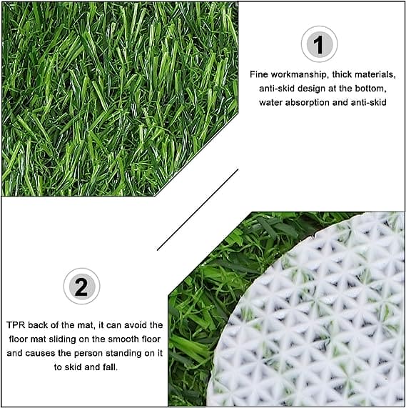 Artificial Grass Door Mat, Outdoor Anti Shedding Turf Rug, Multipurpose Home Entryway Scraper Doormat, Fake Grass Carpet Mat, DIY Balcony Dining Room Kitchen Backyard Grass Mat, Turf Grass Front Door Mats