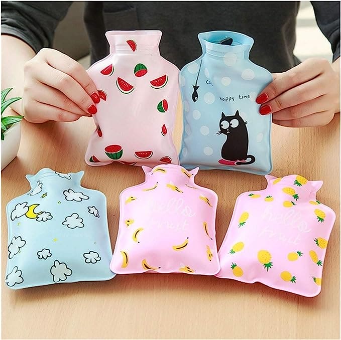 Cartoon Hot Water Bottle, Water Injection Storage Bag, Portable Hot Water Bag, Refillable Heat Water Pouch, Hand Feet Warmer Injection Warming Pouch, Pocket Hot Water Bottle, Explosion Proof Hot Water Bottle, Warmer Water Injection Storage Bag Tools