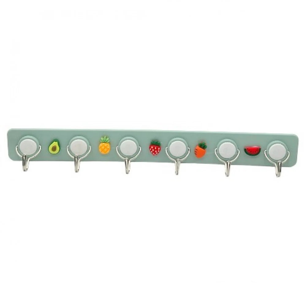 Fruity Home Wall Hooks, Multifunction Storage Hooks, Wall Door Organizer for Bathroom And Kitchen, Space Saving Kitchen Bathroom Hanger, 35cm Adhesive Hanger