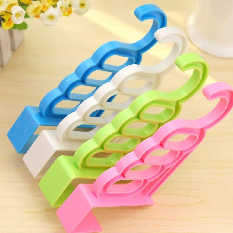 Door Back Hook, Multifunctional Foldable Cloth Hanger, 5 Hold Door Plastic Organizer, Multipurpose Home Accessories Foldable Clothes Hanger, Drop Down Hitch Clothes Hanger, Mini Plastic Hook Hanger, Over The Door Hanger