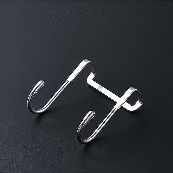 Double S Shaped Hook, Multipurpose Hook, Door Back Clothes Hanger, Over The Door Drawer Cabinet Hook, Stainless Steel Free Punching Hook, Kitchen Bathroom Cabinet Storage Hanger