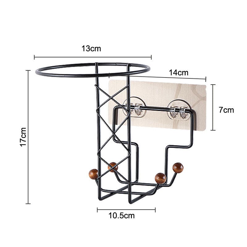 Iron Helmet Holder, Wall Mounted Hook Hanger, Clothing Hanging Hangers, Hat Cap Coat Keys Rack, Display Holder Hook Stand Rack, Multifunctional Non-marking Paste Rack, Wall Mounted Hanger Hat Organizer