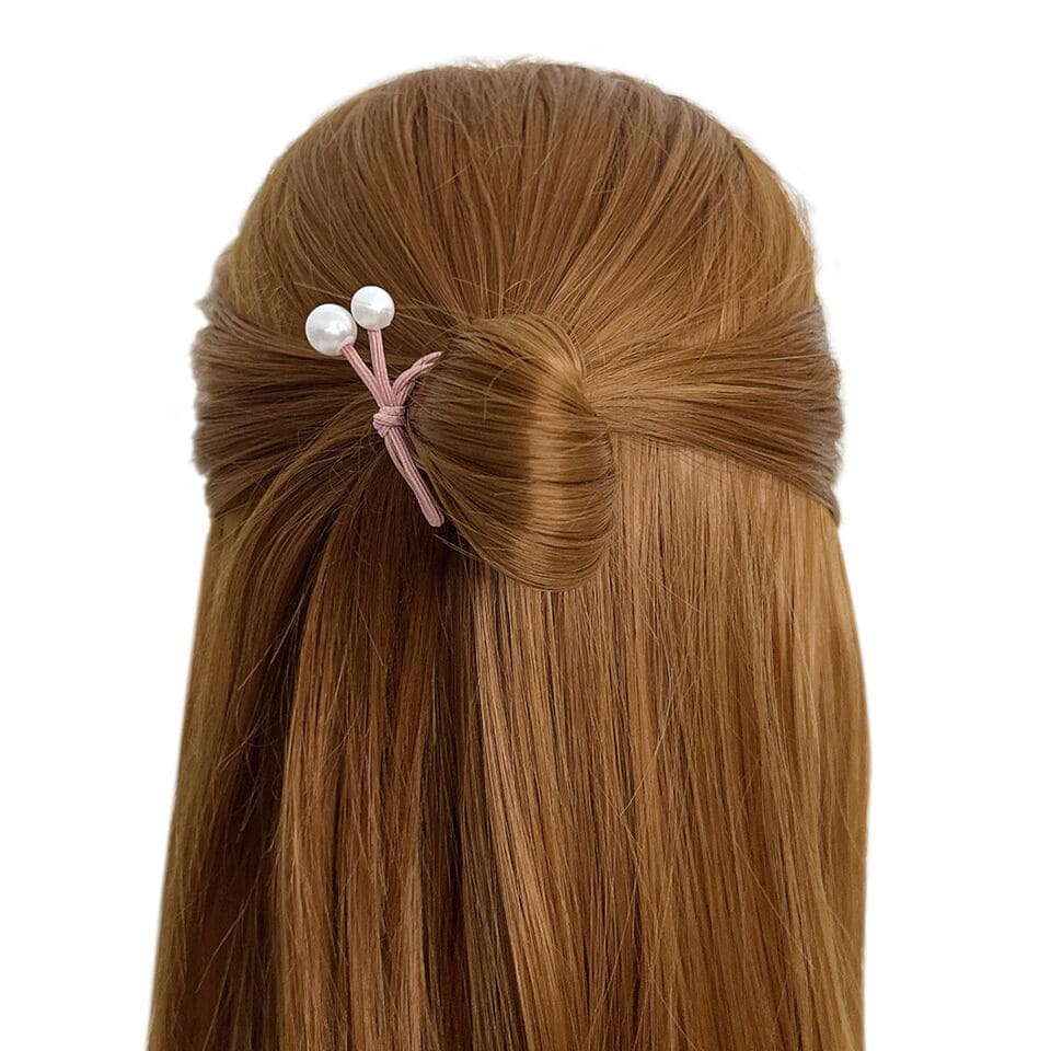 Set Of 8 Elastic Ponytail, Faux Pearl Hair Ties Elastic Hair Bands Ropes, Hair Elastics Scrunchies Ponytail Holders, Hair Accessories For Women Girls