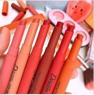 6 Pcs Heng Feng Dream Lipstick, Refreshing Dream Lip Gloss, Silky Touch Matte Lipsticks, Heng Fang So Sweet Dream Lipstick