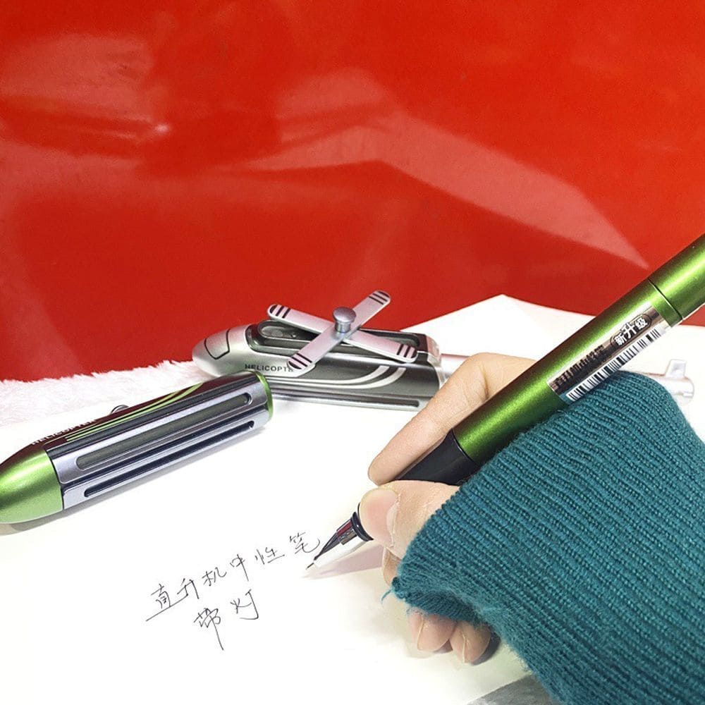 Creative Helicopter Metal Gel Pen, Military Weapon Fighter Helicopter Pen, Student Pen Stationery, Dry Student Exam Signature Pen, Quick Dry School Supplies Signature Pen, Combat Helicopter School Gel Pen