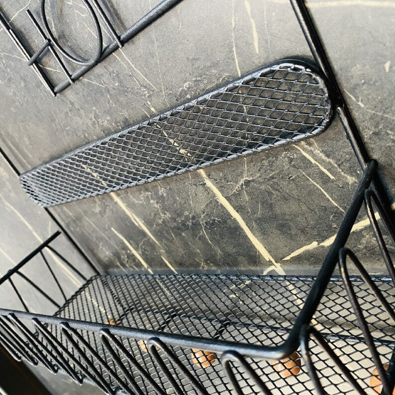 Home Iron Display Rack, New  Metal Wall Storage Rack, Iron Wire Wood Display Shelf, Home Decorative Hanging Grid Basket, Living Room Decor Metal Stand Wall Shelf