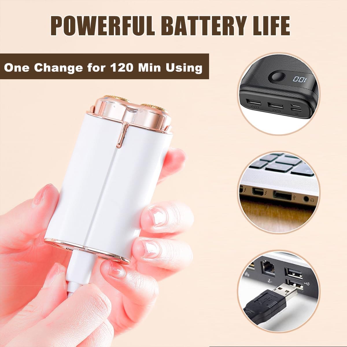 Dual Hair Flawless, Mini Lady Hair Trimmer, Floating Double Blade Hair Remover, Women Electric Shaver Epilator Tool, Painless Electric Face Razor, Instant Hair Remover Device, Electric Razor With Light