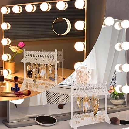 Acrylic Hanger Earring Display Stand, Mini Cute Coat Hanger Stand, Tabletop Jewelry Display Organizer Rack, Hanging Jewelry Organizer, Show Case Earring Hook, 8pcs Coat Hanger Earrings Holder