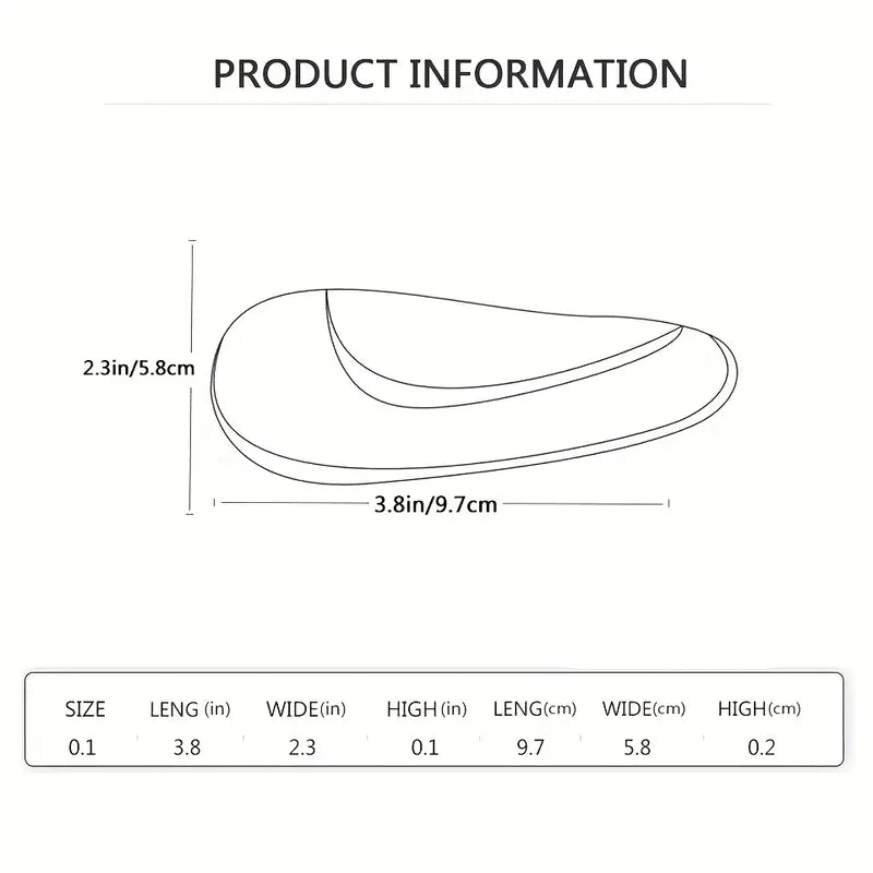 Pair Of High Arch Support Insole, Silicon Flat Foot Corrector, Cushion Insert Gel Orthopedic Pad, Orthopedic Arch Support Insole, Wedge Shoe Insert for Women Men, Reusable Arch Inserts for Plantar Fasciitis