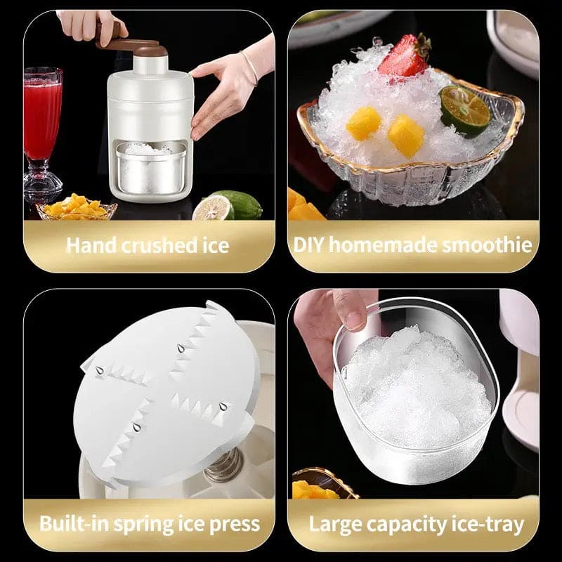 Summer Ice Crusher, Home Manual Ice Crushers Tool, Handheld Snow Manual Crushing Ice Machine, Multifunctional Hand Block Shaved Ice Device, Portable Small Manual Smoothie Ice Maker Kitchen Tools, Portable Snow Cone Machine