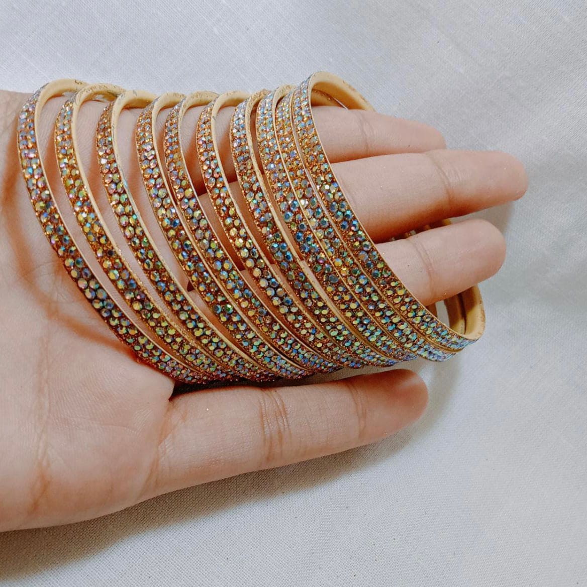 Pack Of 10 Multicolor Bangles, Trendy Popular Shiny Bangles For Women, Churia Bangle Set For Women, Wedding Wear Bangle Set