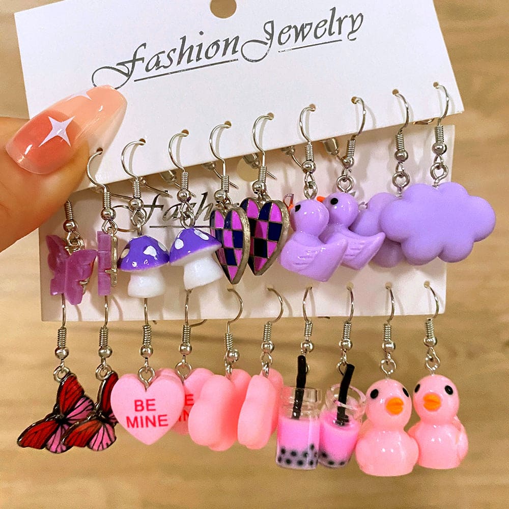 Homchy Christmas Decoration Christmas Cute Cartoon Earrings Gift for Women  Girl Birthday/Valentine's Day/Anniversary - Walmart.com