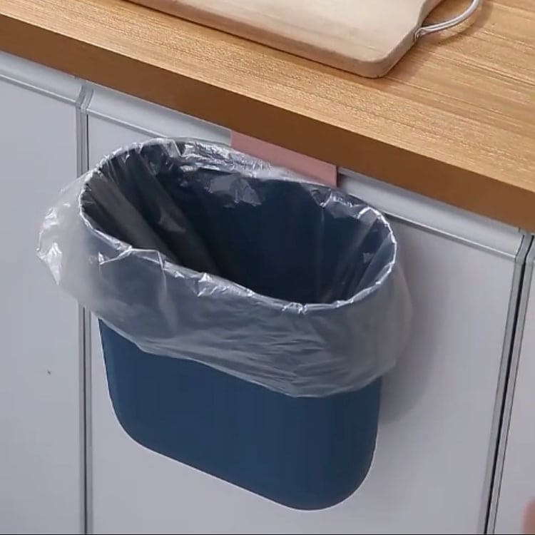 Hanging Waste Basket, Indoor Hanging Under Sink Trash Can, Plastic Wall Mounted Trash Bin, Kitchen Bathroom Office Trash Can, Cabinet Door Trash Bucket, Compact Trash Bin, Multipurpose Storage Box