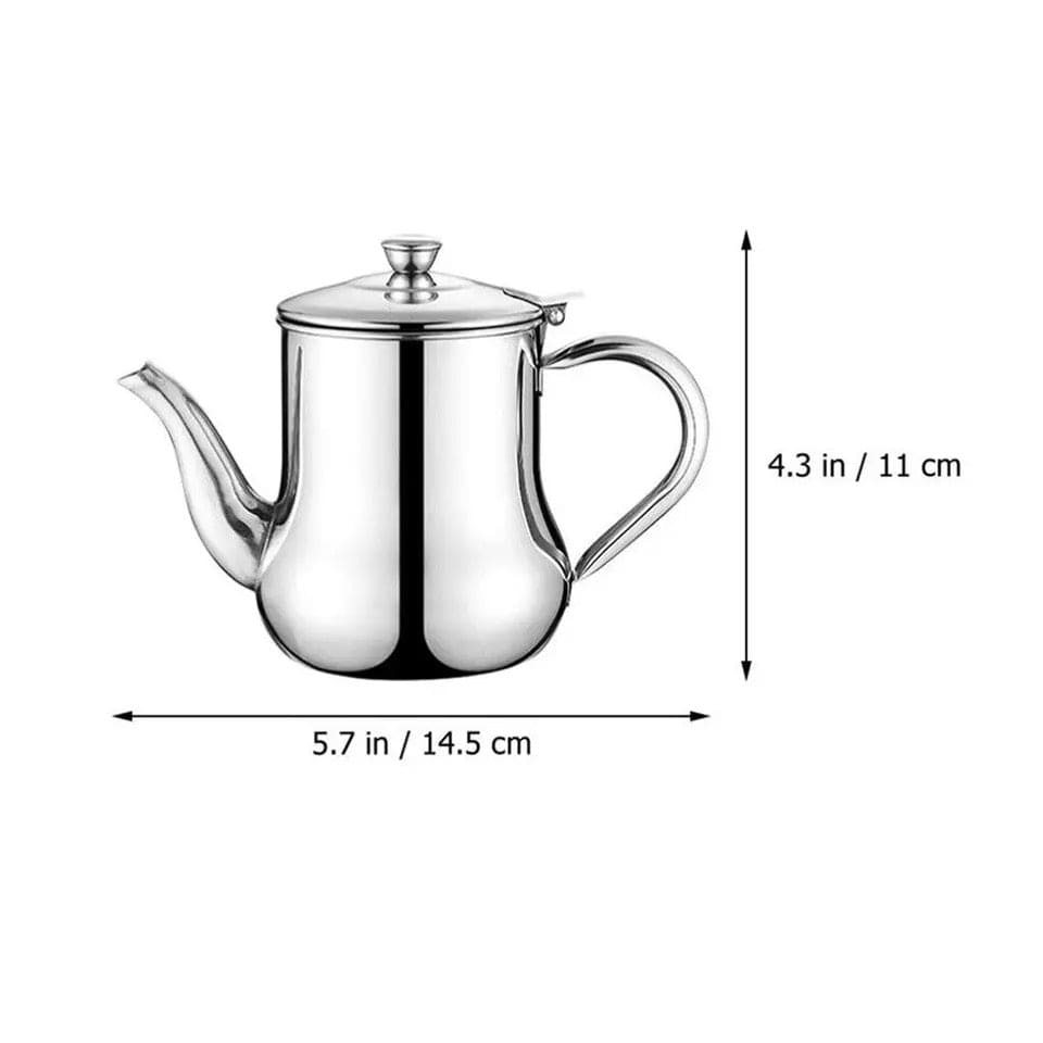 Stainless Steel Kettle Oil Filter Pot, Oil Skimmer Jug, Oil Filter Kettle, Portable Oil Strainer Pot, Cooking Oil Tank With Filter, Oil Dispenser Pot With Removable Filter, Storage Can For Kitchen