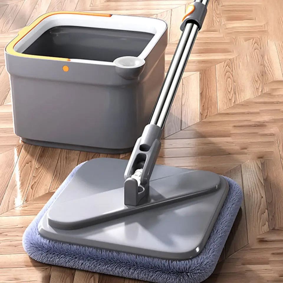 Square Bucket Mop, Double Deck Separation System Spin Mop, Hand Free Lazy Squeeze Mop, Automatic Magic Floor Mop, 360 Degree Rotating Mop, Self Wringing Flat Mop, Wet and Dry Square Mop, Multipurpose Cleaning Mop