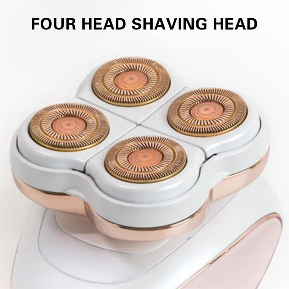 Multifunction Electric Shaver, Flawless Hair Remover for Women, Four Heads Electric Hair Remover, Painless Electric Shaver For Women, Women Electric Trimmer, Lady Electric Razor For Body, Painless Hair Removal Epilator