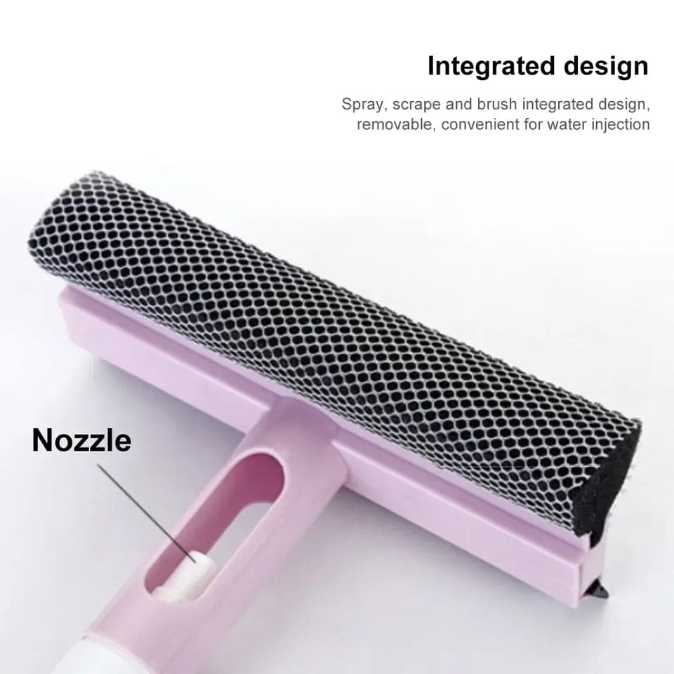 Multifunctional Window Spray Wiper, Double Sided Window Cleaner Squeegee Wiper, Glass Wiper for Bathroom Mirror Windshield, 3 in 1 Spray Scrape Cleaning Tool, Household Kitchen Bathroom Cleaning Wiper