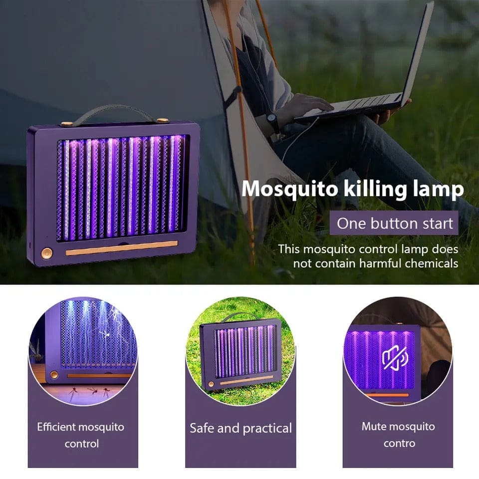Wall Mounted Mosquito Killer Lamp, Electric Shock LED Insect Mosquito Trap, Insect Repellent Desk Lamp, Anti Mosquitoes Desktop Lamp, Portable Mosquito Insect Wave Bug Zapper, Outdoor Indoor LED Mosquito Eliminator