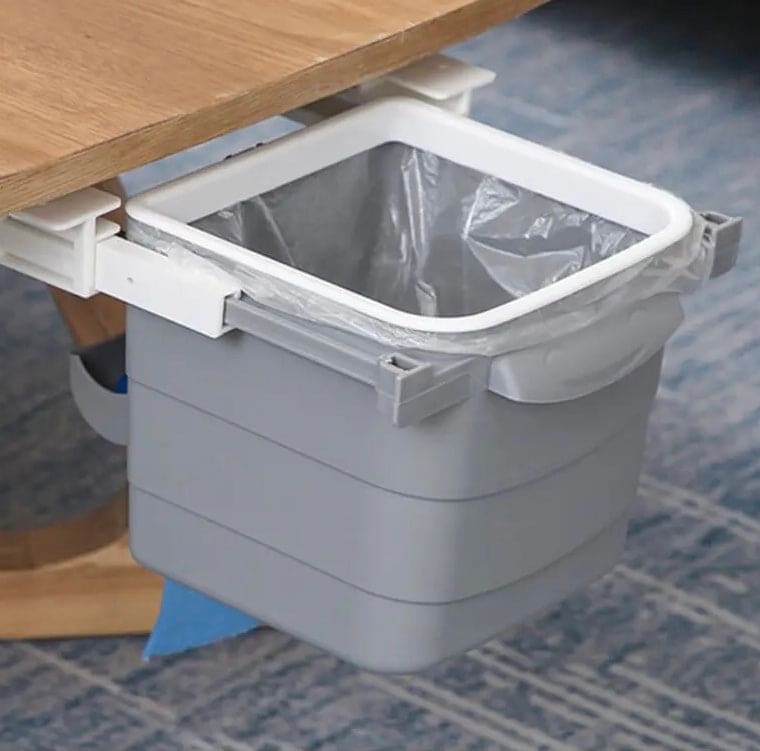 Hidden Drawer Trash Can, Under Desk Trash Can, Lifted Storage Bucket, Concealed Drawer Trash Bin, Portable Waste Bin, Under Table Hanging Garbage Trash Can, Under Cabinet Hanger Rack, Space Saving Garbage Bucket, Household Multipurpose Trash Can