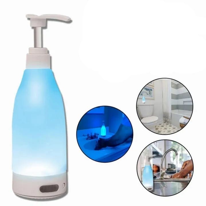 LED Soap Dispenser, 7 Soothing Color Hand Sanitizer, Automatic Liquid Soap Dispenser, Sensor Soap Dispenser, Night Light Soap Dispenser For Kitchen Bathroom, Liquid Containers Bottle With Night Light, Plastic Hand Soap Dispensers
