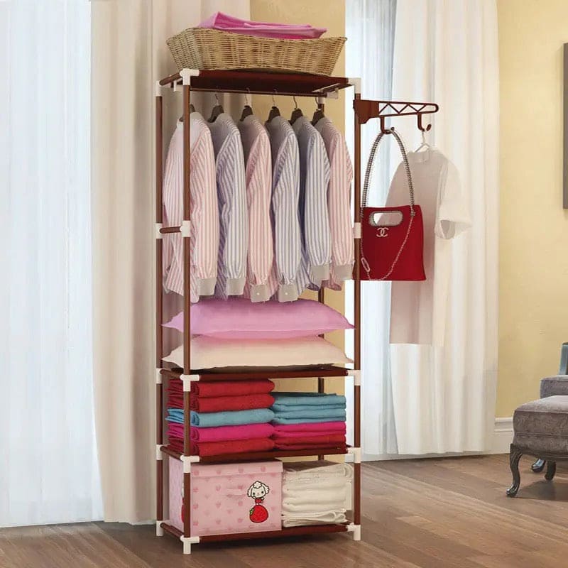 Corner Coat Rack, Entryway Storage Shelf, Multifunction Floor Standing Clothes Rack, Household Bedroom Storage Organizer, Clothes Drying Hanger Rack, Iron Wardrobe Floor Standing Coat Rack, Simple Houseware Freestanding Clothes Garment Organizer Closet