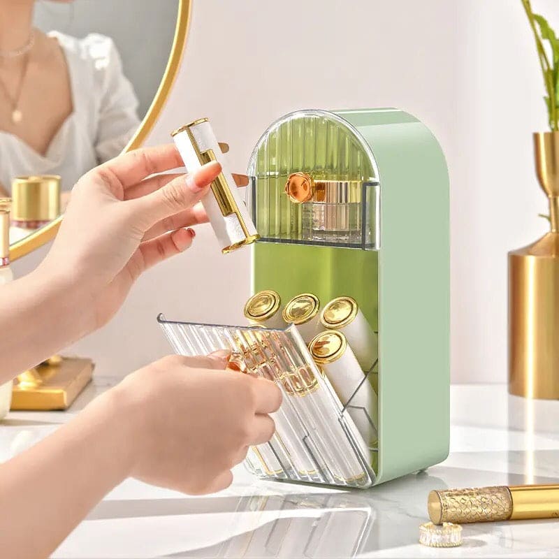 Parada Lipstick Holder, Stackable Desk Cosmetics Storage Box, Seal Makeup Brush Holder Organizer, Lipstick Pencil Storage Rack Nail Polish, Multinetwork Jewelry Storage Box, Dustproof Waterproof Grid Plastic Box, Dressing Table Multi Grid Storage Box