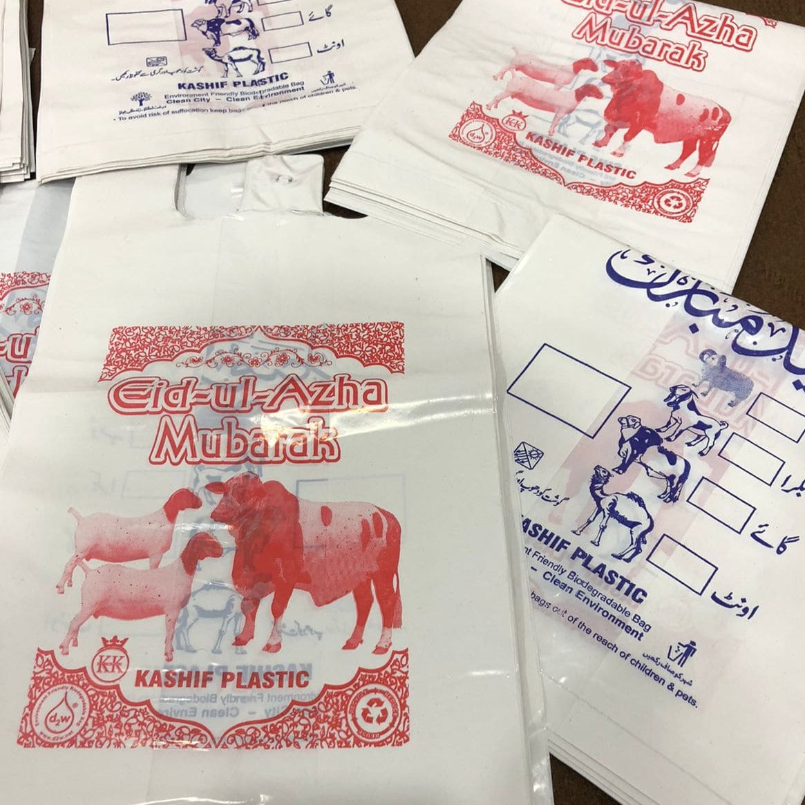 Bakra Eid Meat Bags, Disposable Shoppers, Meat Plastic Bags