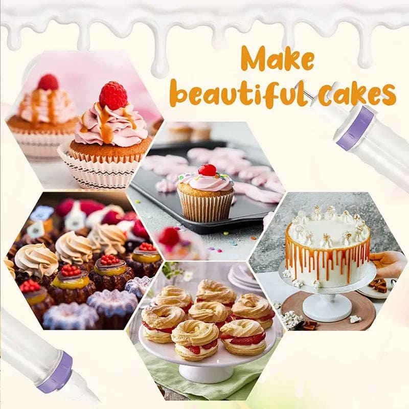 Dessert Ice Injector, Handy Cake Decorating Tool. Dessert Decoration DIY Pastry Syringe, Cake Decorating Tool, Cupcake Filling Injector, Wilton Dessert Decorator Plus Cake Decorating And Icing Tool, Cake Cream Piping Syringe