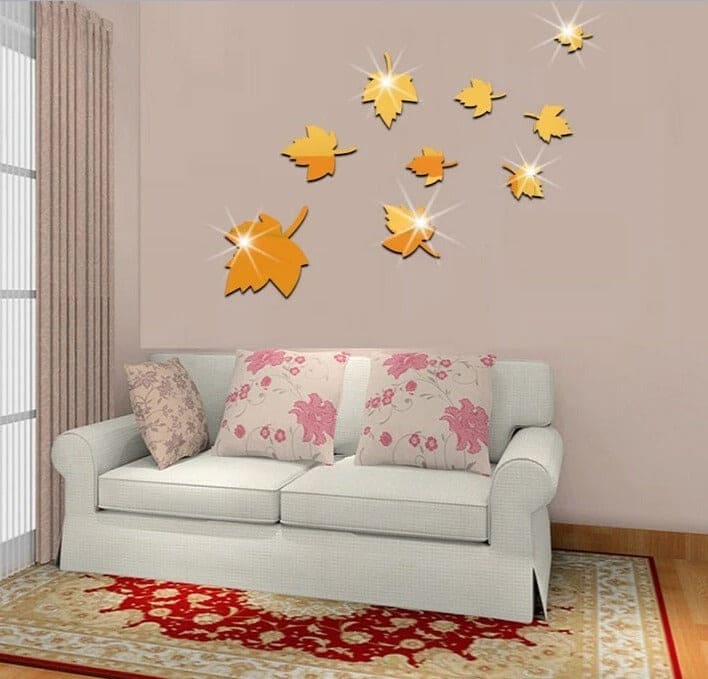 Acrylic Mirror Wall Sticker, 3D Mirror Wall Sticker, Art Home Decor Wall Decor Sticker, 3D Wall DIY Decoration For Bedroom Living Room, Waterproof Acrylic Wall Art Removeable Sticker