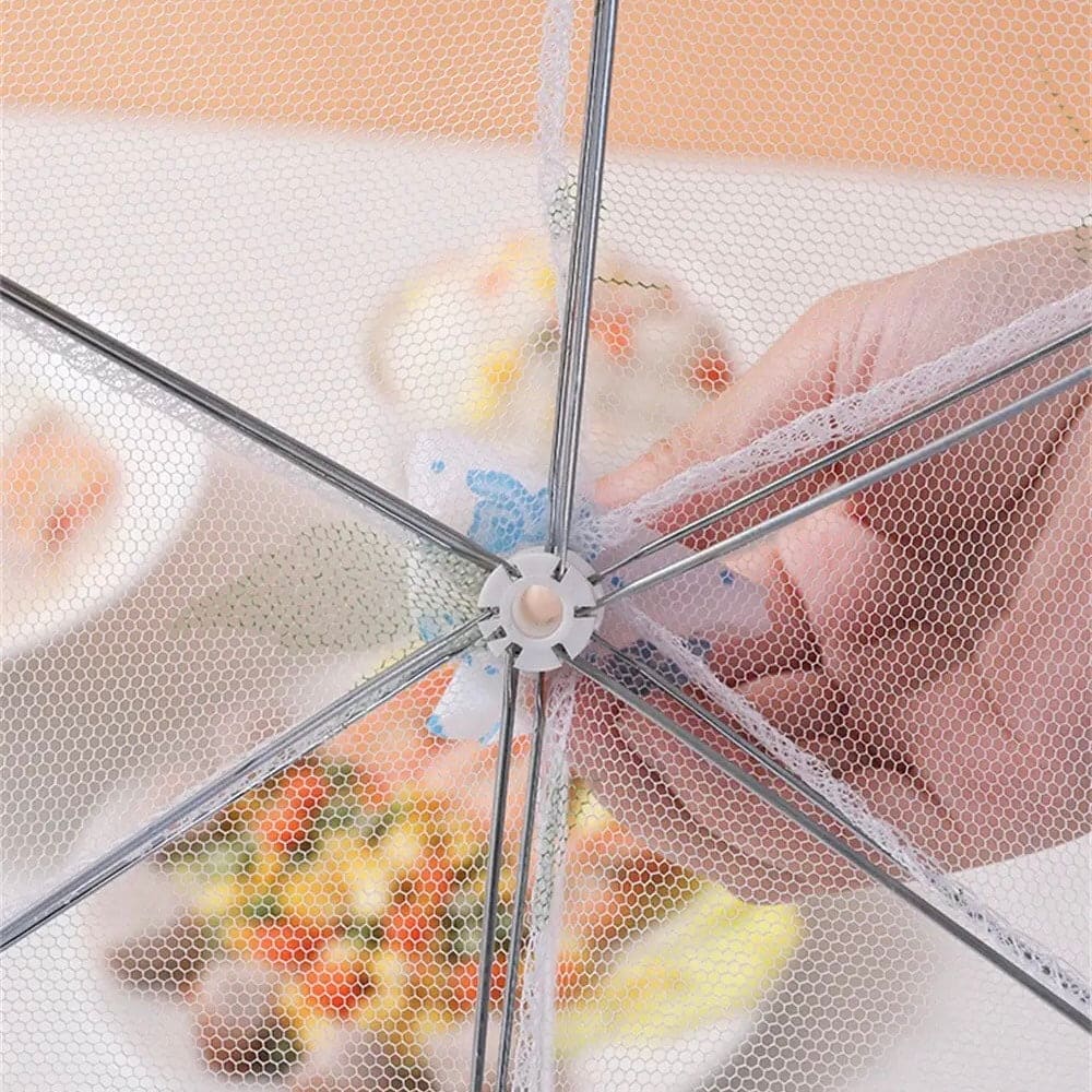 Umbrella Mesh Food Cover, Fly Mosquito Net Dish Cover, Foldable Portable Table Food Cover, Collapsible Outdoor Picnic BBQ Food Covers