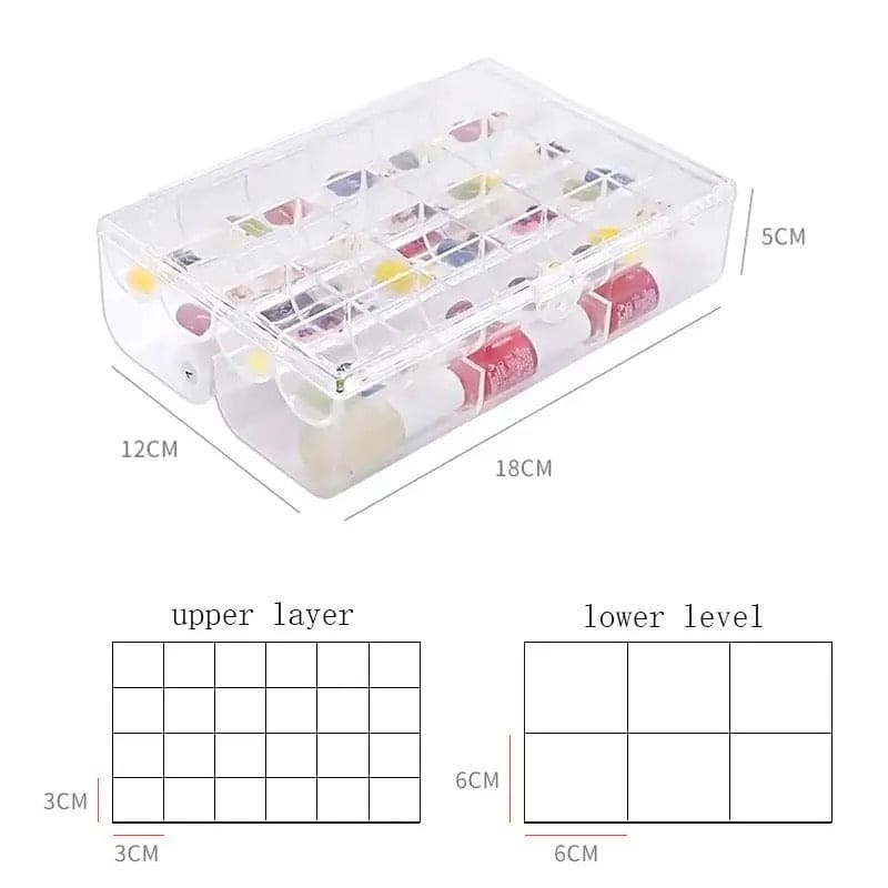 Acrylic Divider Jewelry Organizer, Transparent Jewelry Box, 30 Grid Double Layer Jewellery Box, Multi Compartment Jewellery Cosmetic Container, Multipurpose Household Supplies Organizer Box, Clear Cosmetic And Jewelry Organizer Box