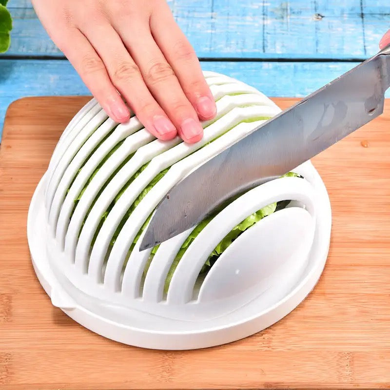 Salad Cutter Bowl, Snap Salad Cutter Bowl, Multifunctional Fast Strainer Salad Cutter Bowl, Household Fruit Salad Bowl, Button Style Salad Cutting Bowl, Strainer Fresh Salad Slicer Bowl, Magical Salad Maker