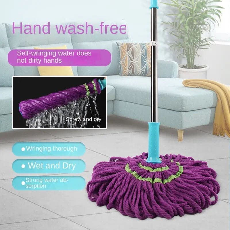 Self Wringing Twist Mop, Microfiber Squeeze Mop, Twisted Swivel Squeeze Mop, Magic Lazy Cleaning Mop, Long Handled Microfiber Floor Mop, Multifunctional Wash Floor Mop, Glass Floors Car Wash Mop