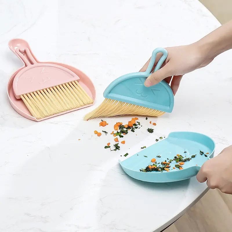 Mini Broom Desktop Cleaning Brush, Keyboard Cleaning Brush With Dust Pan, Small Cleaning Brush, Mini Handy Dust Cleaning Sweeping Brush, Desktop Sweeper Garbage Shovel Dustpan, Floor Dust Collector