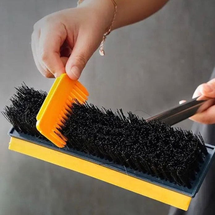 Comb Cleaning Wiper, Adjustable Floor Cleaning Brush, Bathroom Wiper Kitchen Tile Cleaning Tools, 2 in 1 Floor Scrubber Cleaning Grout Brush With Comb, Grout Scrubbing Brush Long Handle Tile Cleaning Brush, Bathroom Kitchen Tile Crack Cleaning Brush