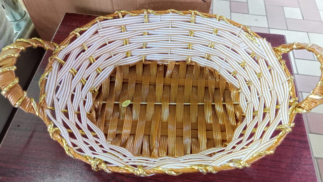 Mini Fruit Basket, Decorative Fruit Basket, Living Room Fruit Basket, Small Plastic Rattan Lace Bamboo Basket, Kitchen Dining Fruit Plate, Multipurpose Storage Basket