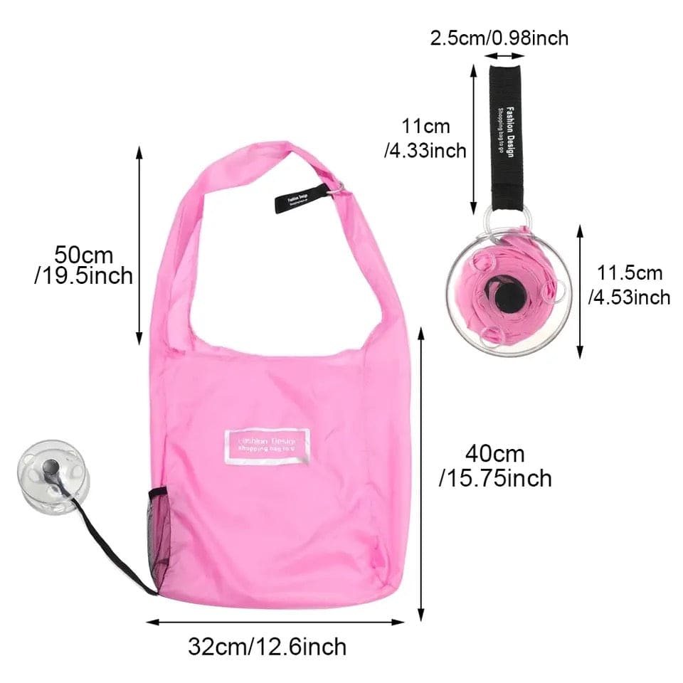 Roll Up Shopping Bag, Small Disc Mini Grocery Storage Bag, Reusable Storage Bag, Large Capacity Folding Shopping Bag with Storage Hook, Mini Organizer Storage Bag, Eco Shopper Shoulder Bag, Cross Body Grocery Bags