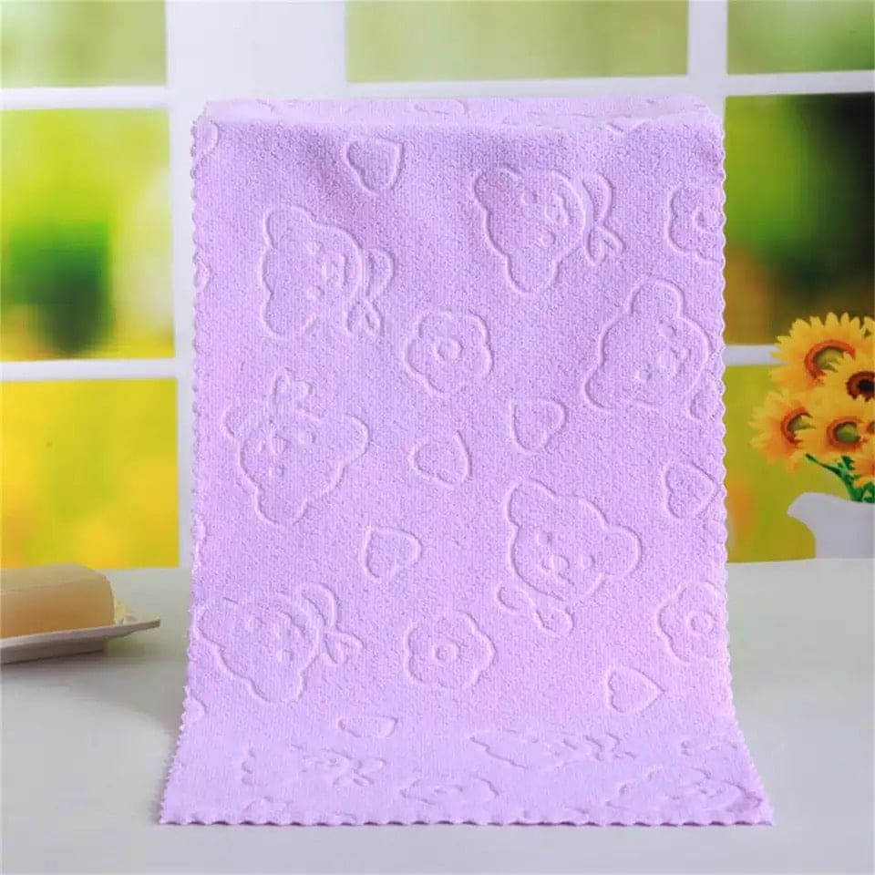 Set Of 5 Microfiber Towel, Microfiber Fine Stitching Durable Embossed Towels for Home, Modern Embossed Microfiber Towel Set, Fine Stitching Beach Bath Towel